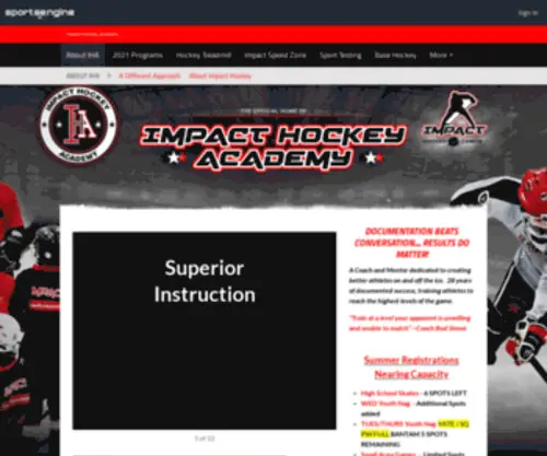 Impacthockeyacademy.com(Impact Hockey Academy) Screenshot