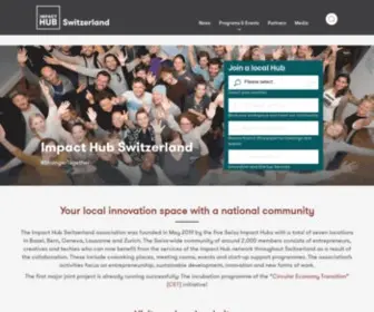 Impacthub.ch(Impact Hub Switzerland) Screenshot