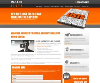 Impactlists.com.au(Business Lists) Screenshot