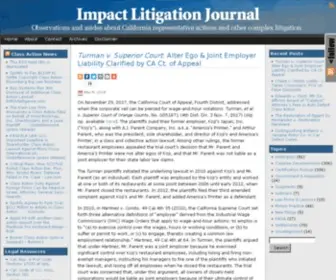 Impactlitigation.com(The Impact Litigation Journal) Screenshot