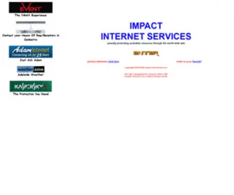 Impactservices.net.au(Impact Internet Services PROUDLY AUSTRALIAN) Screenshot