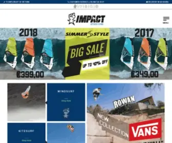 Impactsurf.com(Impact shop action sport store) Screenshot