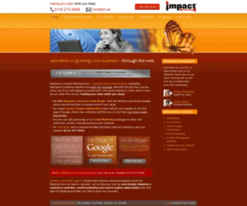 Impactwebsolutions.co.uk(Web Design Leicester) Screenshot