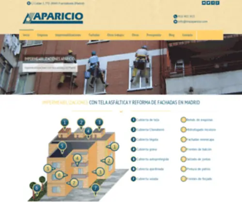 Impaparicio.com(Empresa de impermeabilizaciones en Madrid) Screenshot
