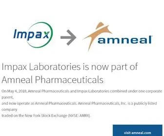 Impaxlabs.com(Impax Laboratories) Screenshot