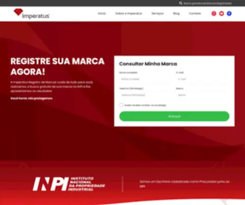 Imperatus.com.br(Registro de Marca ONLINE) Screenshot