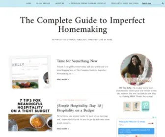 Imperfecthomemaking.com(The Complete Guide to Imperfect Homemaking) Screenshot