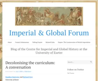 Imperialglobalexeter.com(Blog of the Centre for Imperial and Global History at the University of Exeter) Screenshot