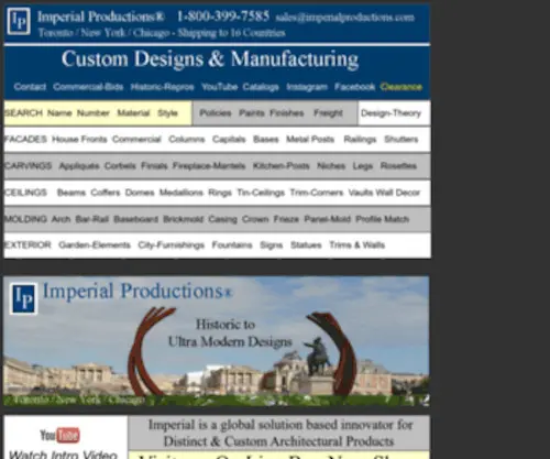 Imperialproductions.com(Architectural products) Screenshot