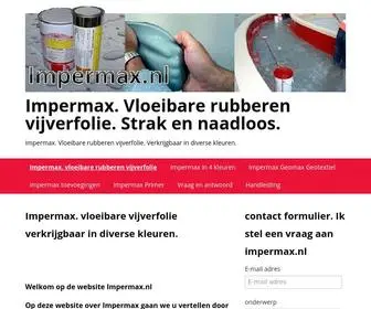 Impermax.nl(Vloeibare rubberen vijverfolie) Screenshot