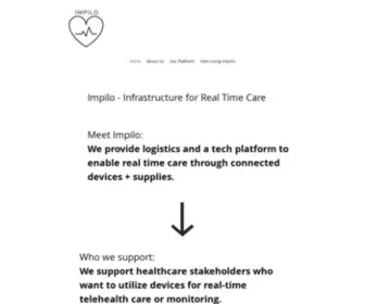 Impilohealthsystem.com(Full Stack Middleware for using devices within virtual care) Screenshot