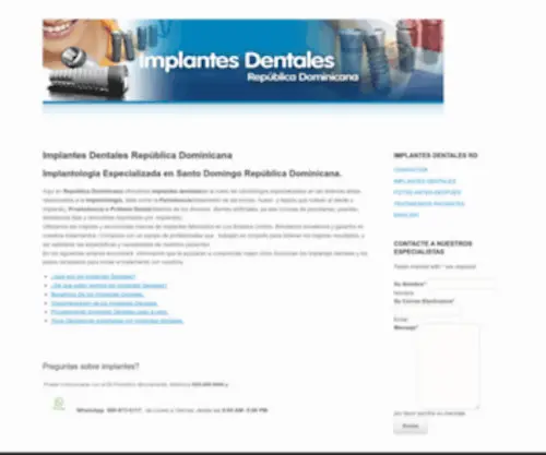 Implantesdentalesrepublicadominicana.com(Implantes Dentales Republica Dominicana) Screenshot