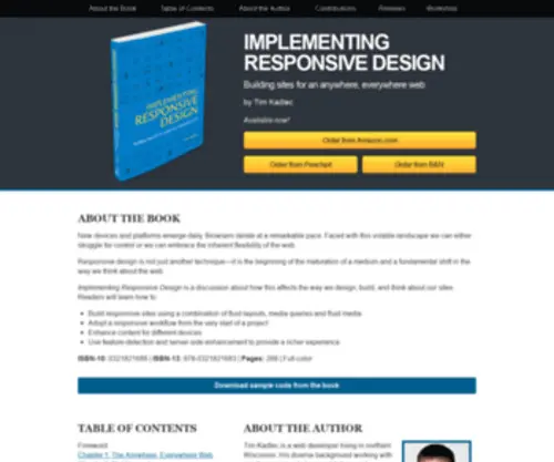 Implementingresponsivedesign.com(Implementing Responsive Design) Screenshot