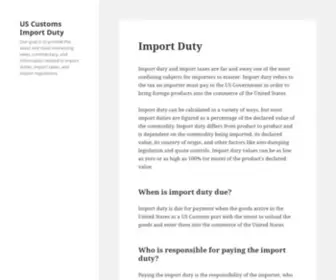 Import-Duty.com(Import Duty) Screenshot
