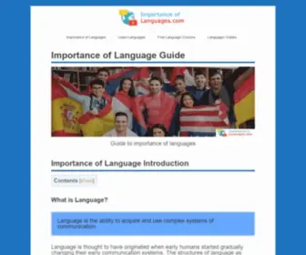Importanceoflanguages.com(Importance of Language Guide) Screenshot