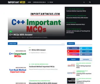 Importantmcqs.com(Important MCQs) Screenshot