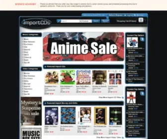 ImportCDs.com(Online Shopping For CD) Screenshot