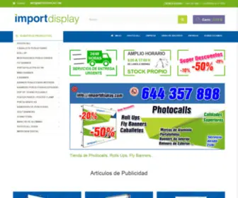 Importdisplay.com(Tienda Online de Publicidad especializada en Photocall) Screenshot