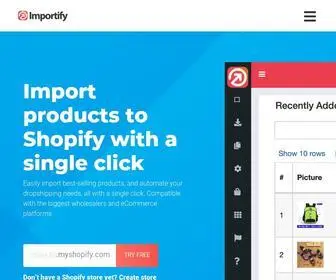 Importify.com(Find, import & sell Dropshipping Products) Screenshot
