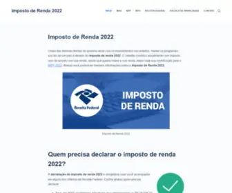 Impostoderenda2022.net.br(IMPOSTO DE RENDA 2022 → Tabela) Screenshot