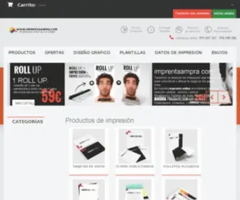 Imprentaampra.com(Imprenta online barata) Screenshot