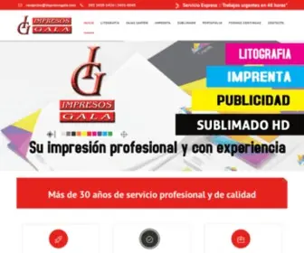 Impresosgala.com(Tarjetas de presentación) Screenshot