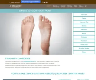 Impressionfoot.com(Board Certified Podiatrists. Arizona's Complete Foot & Ankle Care. Services) Screenshot