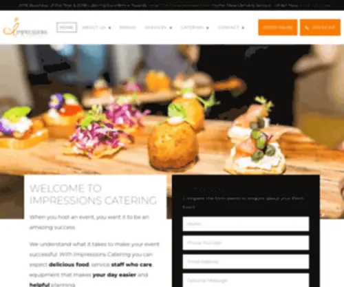 Impressionscatering.com.au(Impressions Catering Perth to Mandurah) Screenshot