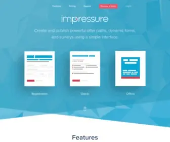 Impressure.io(Dynamic Offer Paths and Forms Made Easy) Screenshot