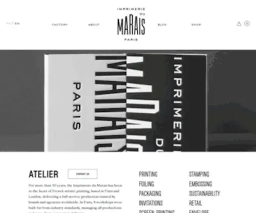 Imprimeriedumarais.fr(Imprimerie du Marais) Screenshot
