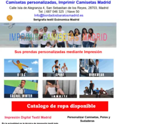 Imprimircamisetasmadrid.es(Imprimir camisetas) Screenshot