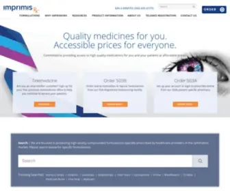 Imprimisrx.com(ImprimisRx Compounding Pharmacy in Ophthalmics) Screenshot