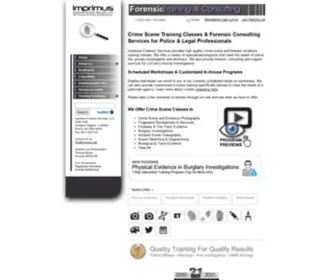 Imprimus.net(Crime Scene Training Classes & Forensic Evidence Consulting by Imprimus) Screenshot