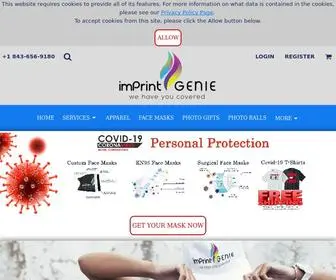 Imprintgenie.com(Home imPrint Genie) Screenshot