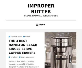 Improperbutter.com(Improper Butter) Screenshot