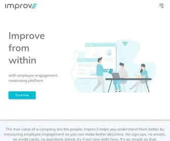 Improv3.com(The true value of a company are the people. Improv3) Screenshot