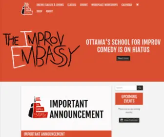 Improvembassy.com(The Improv Embassy is Ottawa's premier theatre for improv comedy classes) Screenshot