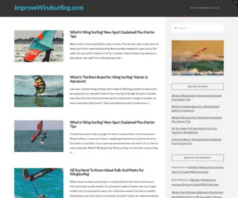 Improvewindsurfing.com(ImproveWindsurfing) Screenshot