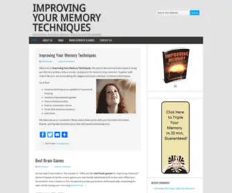 Improvingyourmemorytechniques.com(Enhancing Business Results Through Better Memory) Screenshot