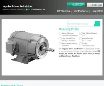 Impulsedm.com(Impulse Drives And Motors) Screenshot