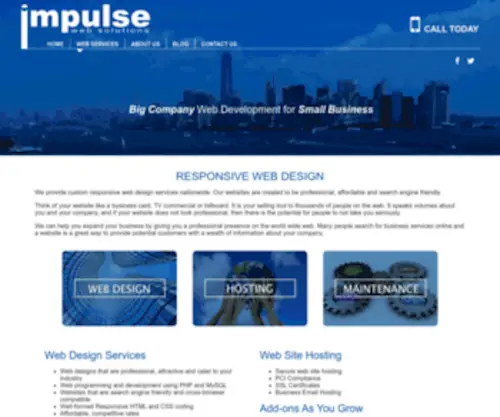 Impulsewebdesigns.com(Responsive Web Design) Screenshot