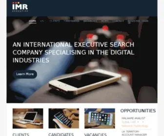 Imrexecutive.com(Digital Industry International executive search company) Screenshot