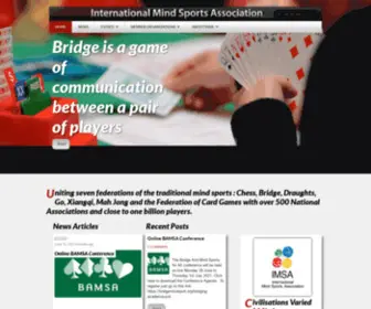 Imsaworld.com(International Mind Sports Association) Screenshot