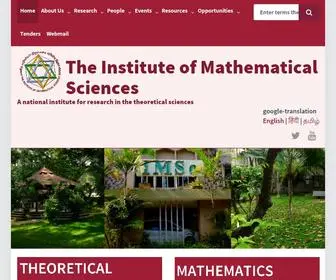 IMSC.res.in(The Institute of Mathematical Sciences) Screenshot