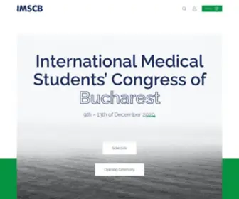 Imscbucharest.com(International Medical Students' Congress of Bucharest) Screenshot