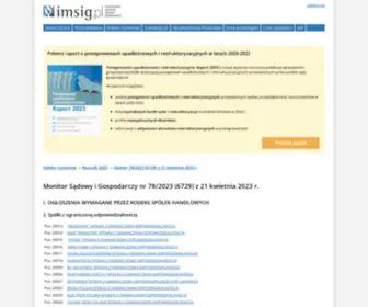 Imsig.pl(Monitor sądowy i gospodarczy (msig)) Screenshot