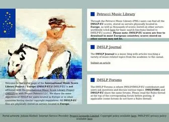 IMSLP.eu(International Music Score Library Project) Screenshot