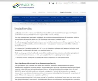 Imsoltec.com(Energías Renovables Infraestructura Tecnológica) Screenshot