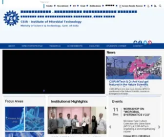 Imtech.res.in(CSIR-IMTECH is a research institute of the Council of Scientific & Industrial Research (CSIR)) Screenshot