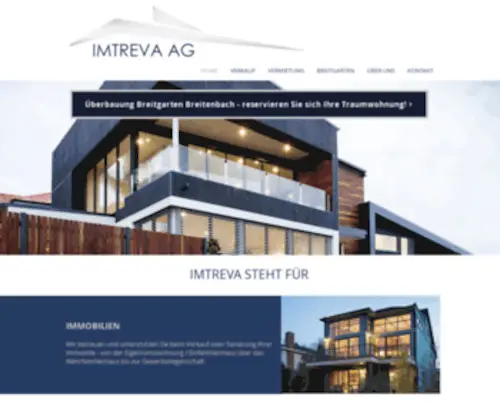 Imtreva.ch(Immobilien Nunningen) Screenshot